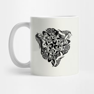 Triquetra. Running Horses, black Mug